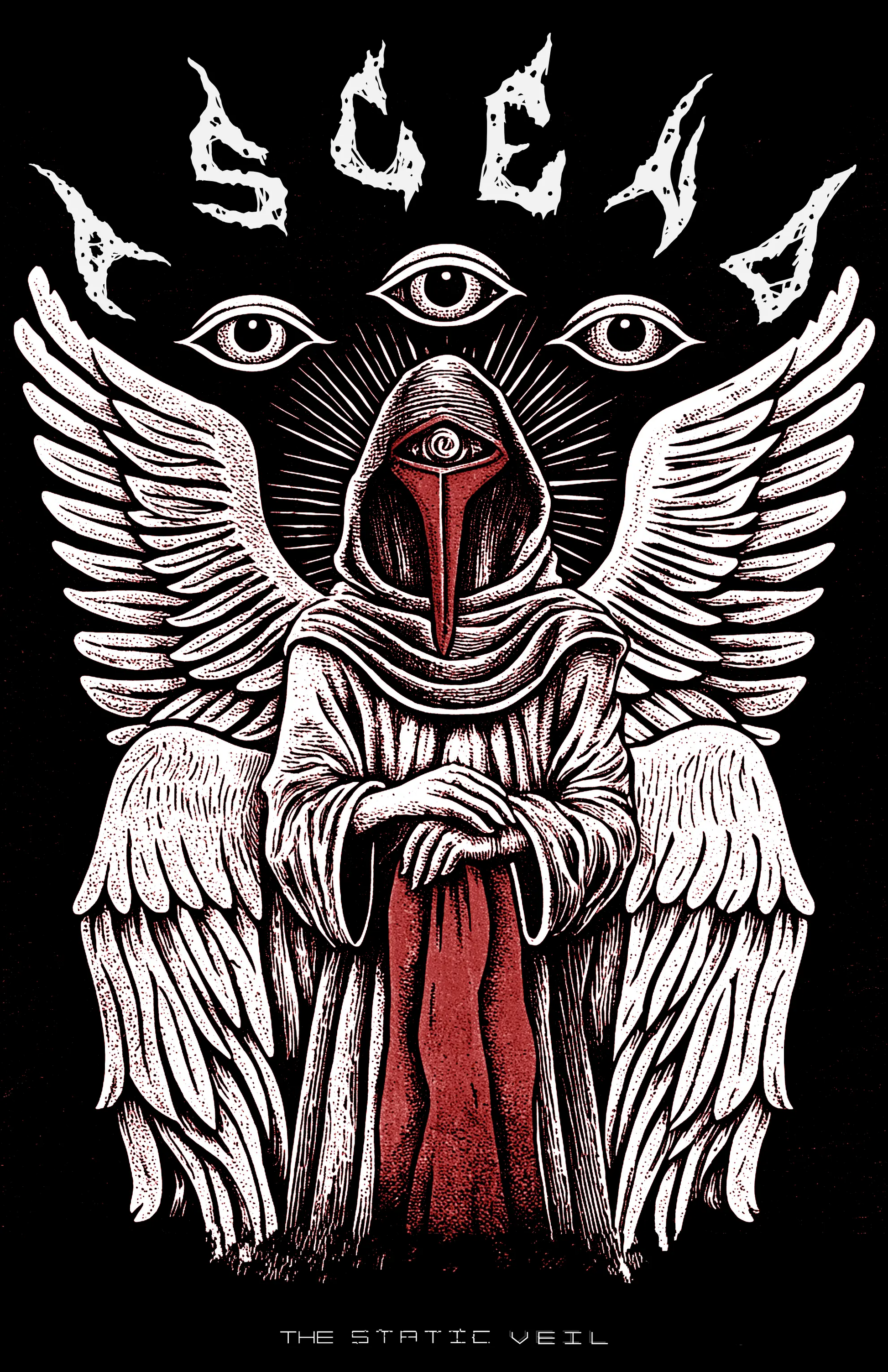 ASCEND - Fallen Angel Horror Poster - The Static Veil