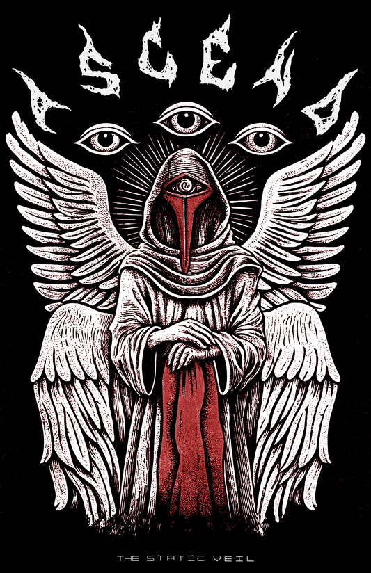 ASCEND - Fallen Angel Horror Poster - The Static Veil