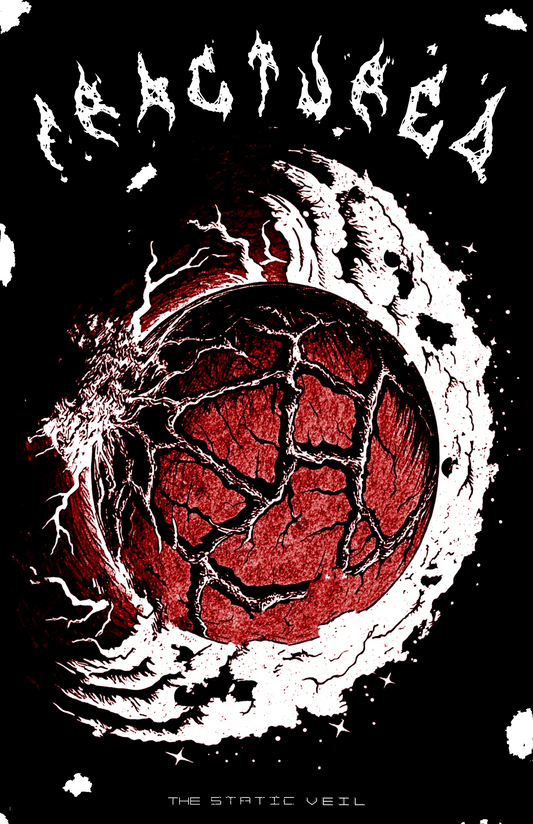 FRACTURED - Nyxara Horror Gothic Poster - The Static Veil