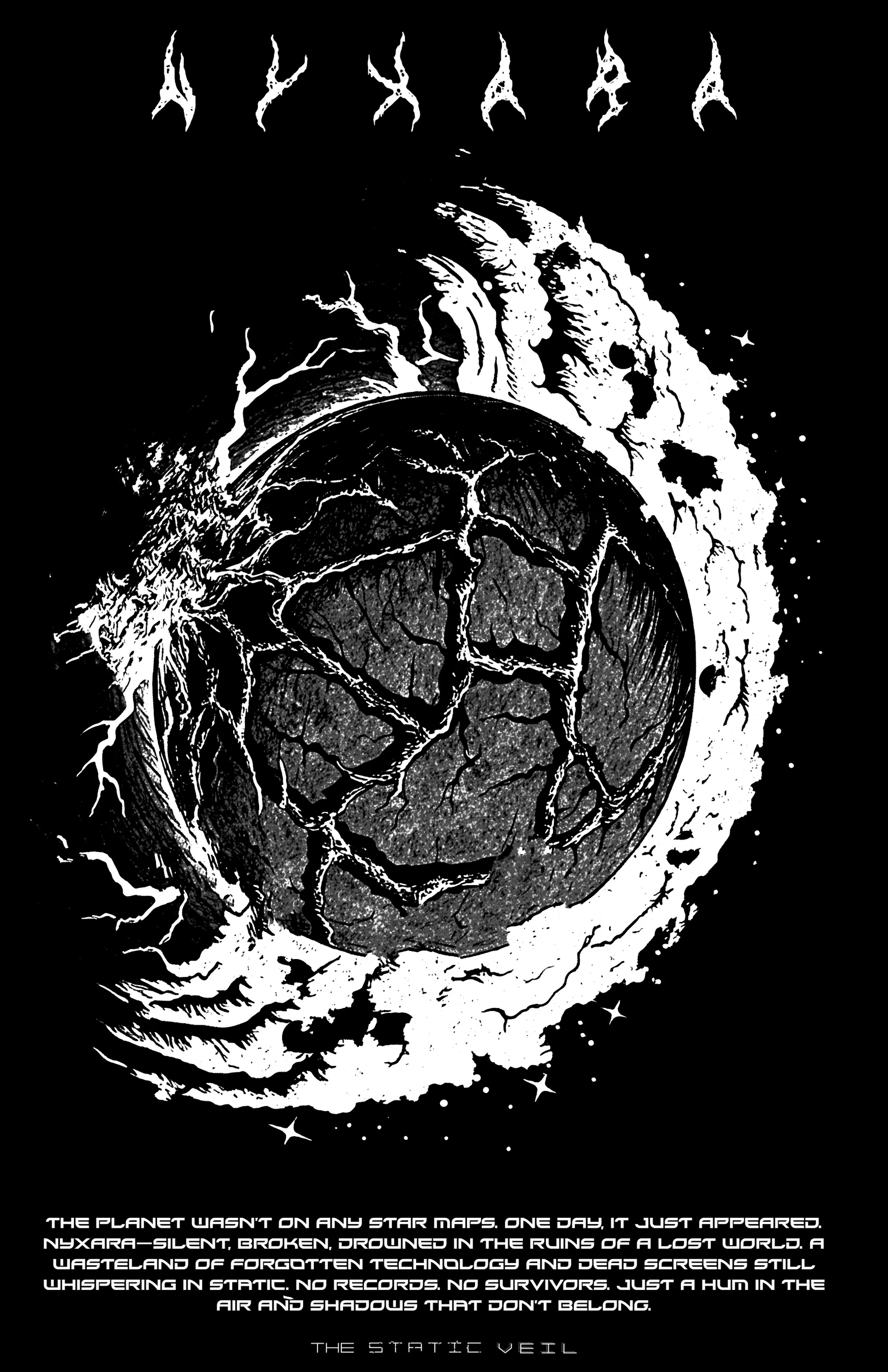 Nyxara - The Static Veil Poster - The Static Veil