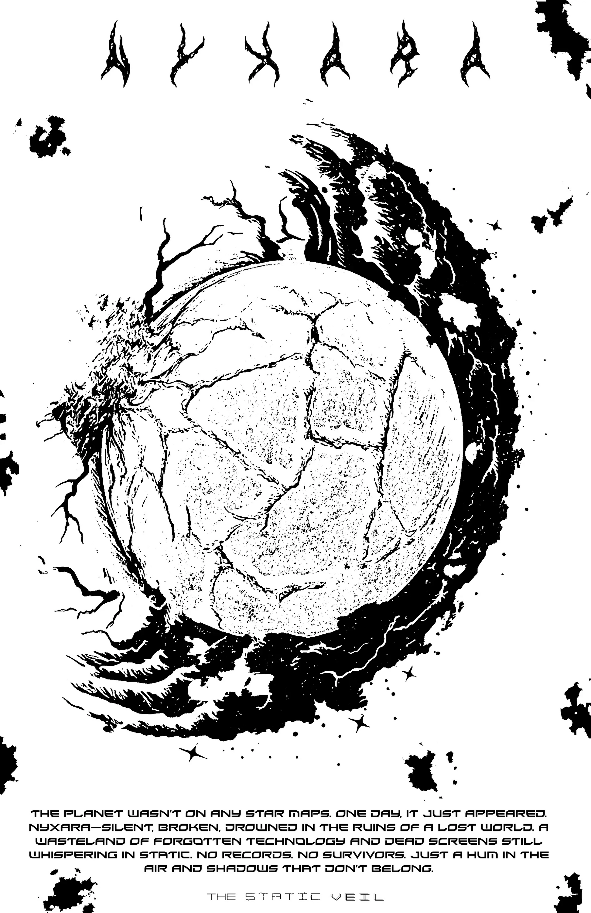 Nyxara - The Static Veil Poster - The Static Veil