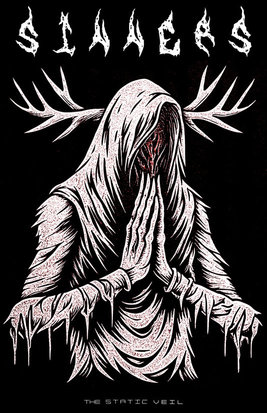 SINNERS - Antlered Horror Art Print - The Static Veil