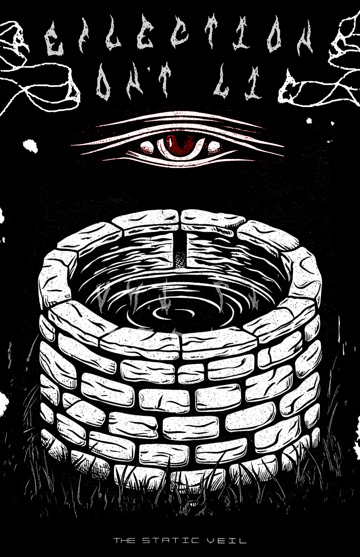 REFLECTIONS DON'T LIE - Memory Wells Horror Poster - The Static Veil