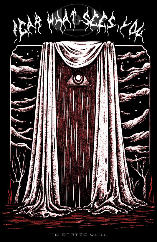 FEAR WHAT SEES YOU - Eye of the Veil Horror Poster - The Static Veil