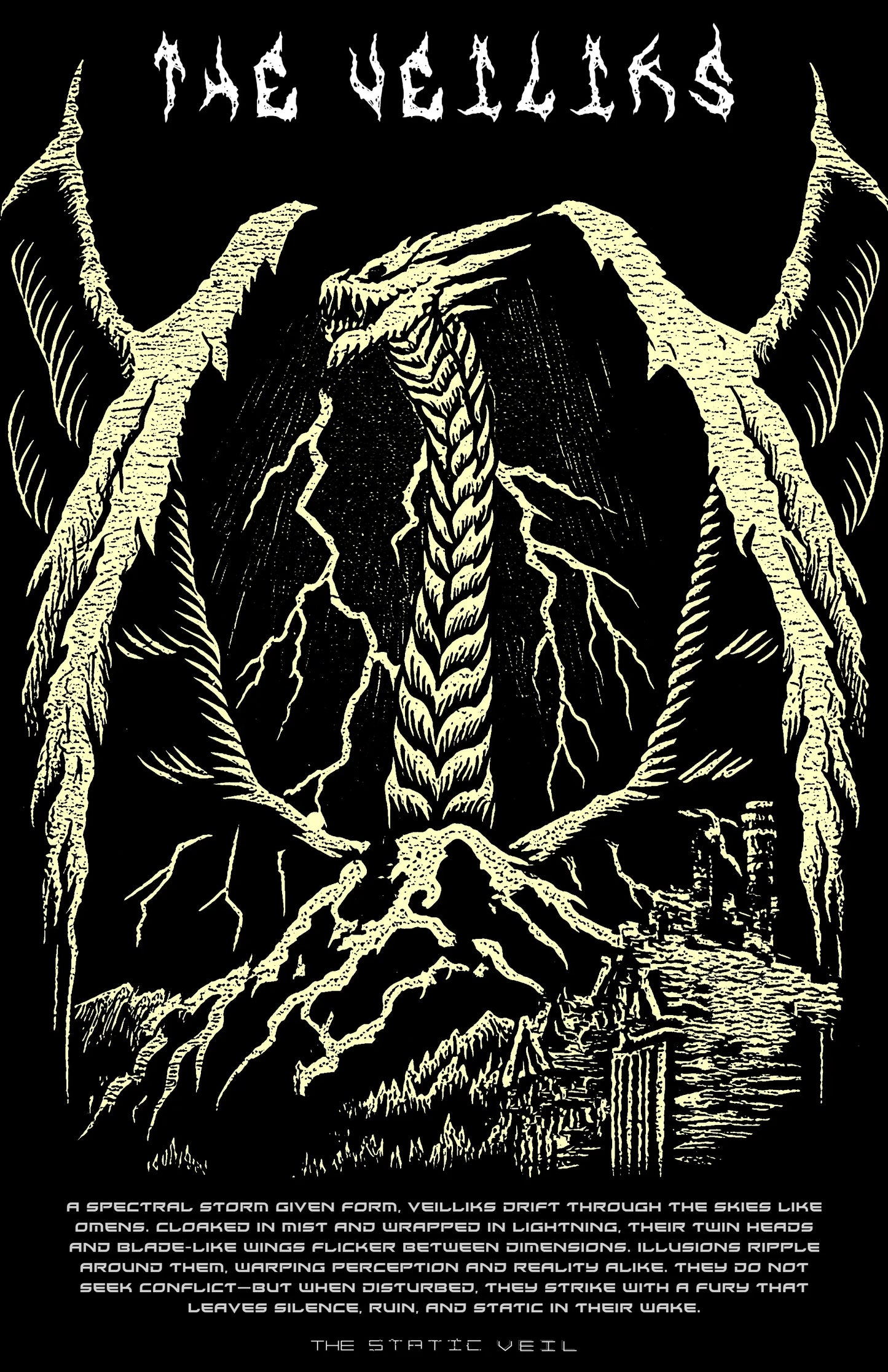 The Veiliks - The Static Veil Poster - The Static Veil