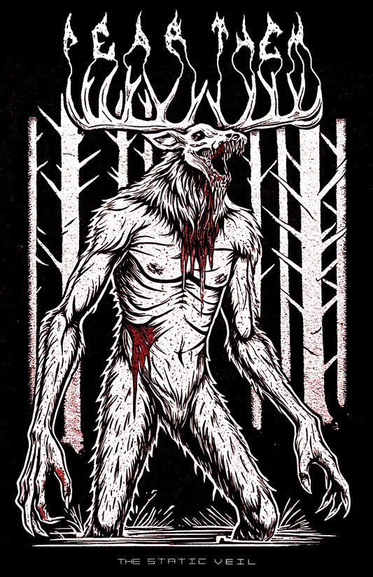FEAR THEM - Wendigo Horror Poster - The Static Veil
