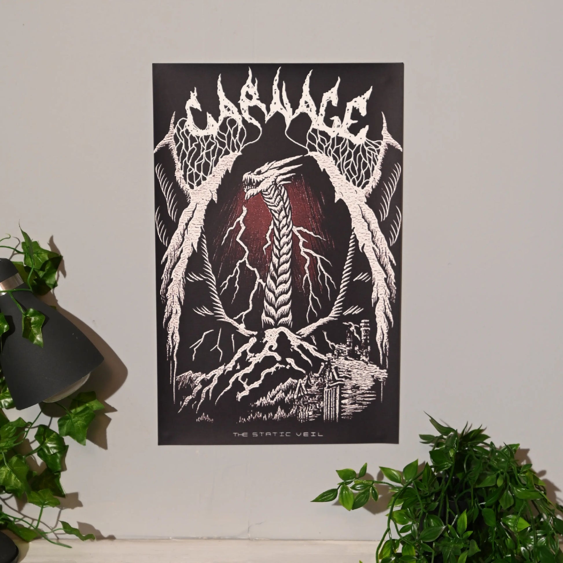 CARNAGE - Veiliks Gothic Horror Poster - The Static Veil