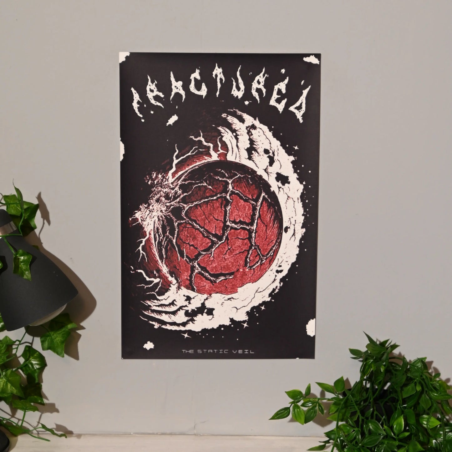 FRACTURED - Nyxara Horror Gothic Poster - The Static Veil