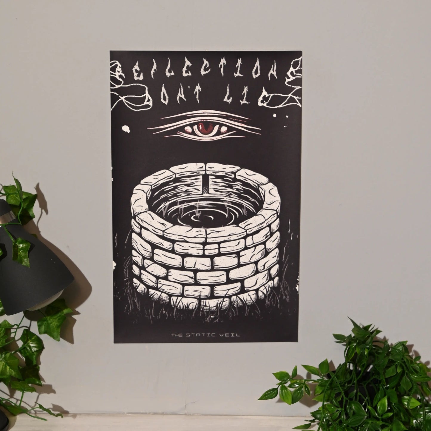 REFLECTIONS DON'T LIE - Memory Wells Horror Poster - The Static Veil