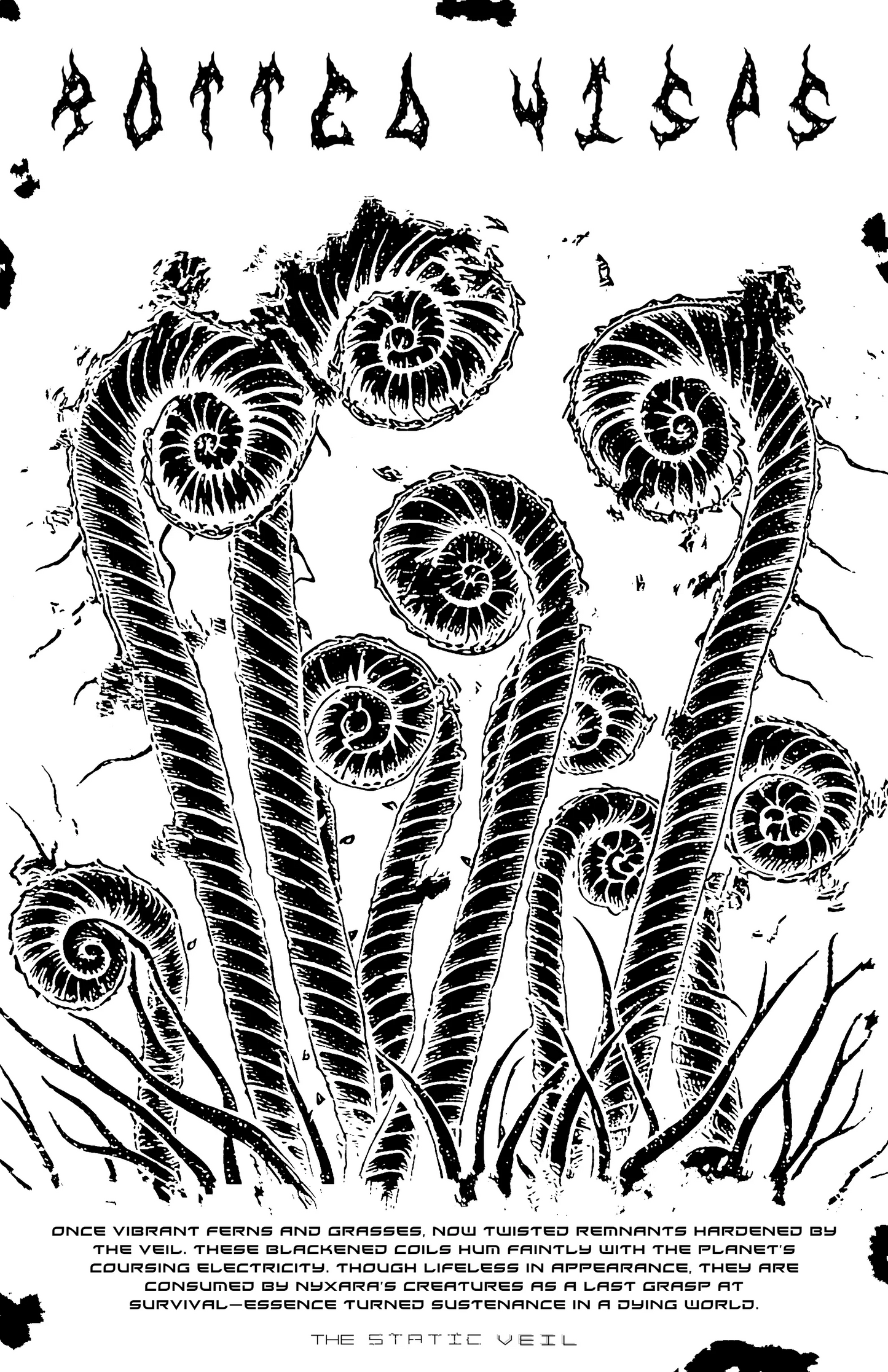 Rotted Wisps - The Static Veil Poster - The Static Veil