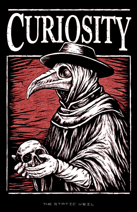 CURIOSITY - Plague Doctor Gothic Poster - The Static Veil