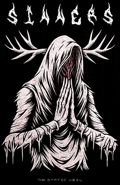 SINNERS - Antlered Horror Art Print - The Static Veil