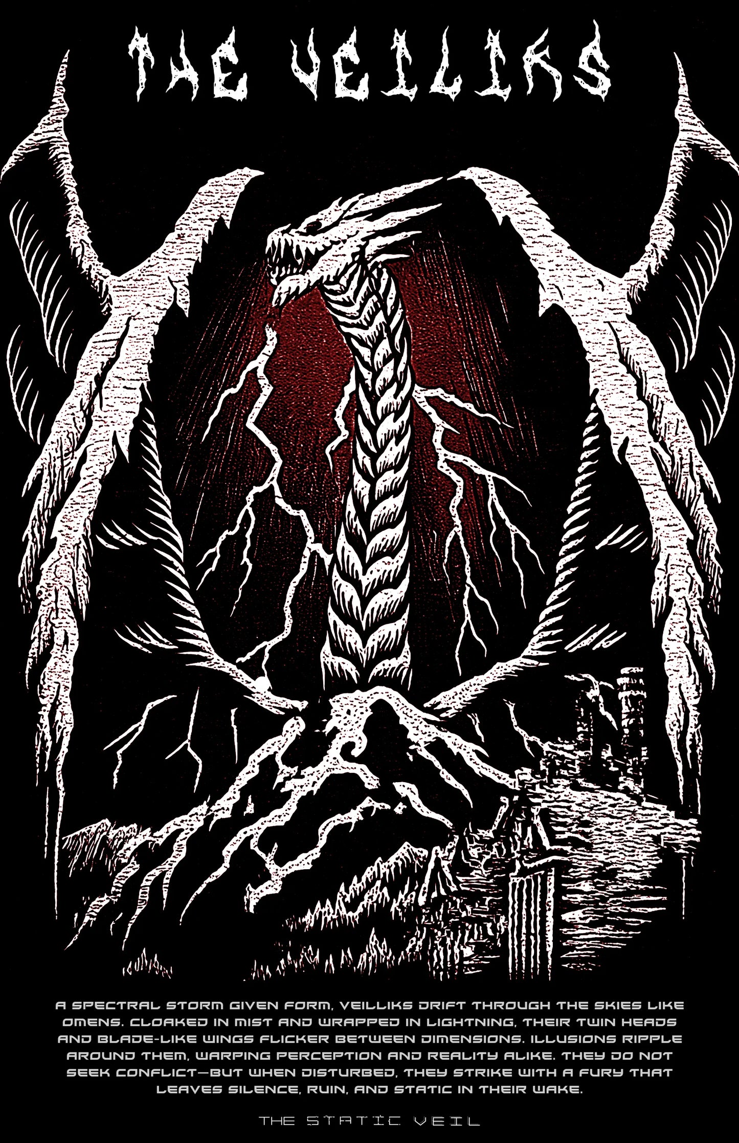 The Veiliks - The Static Veil Poster - The Static Veil
