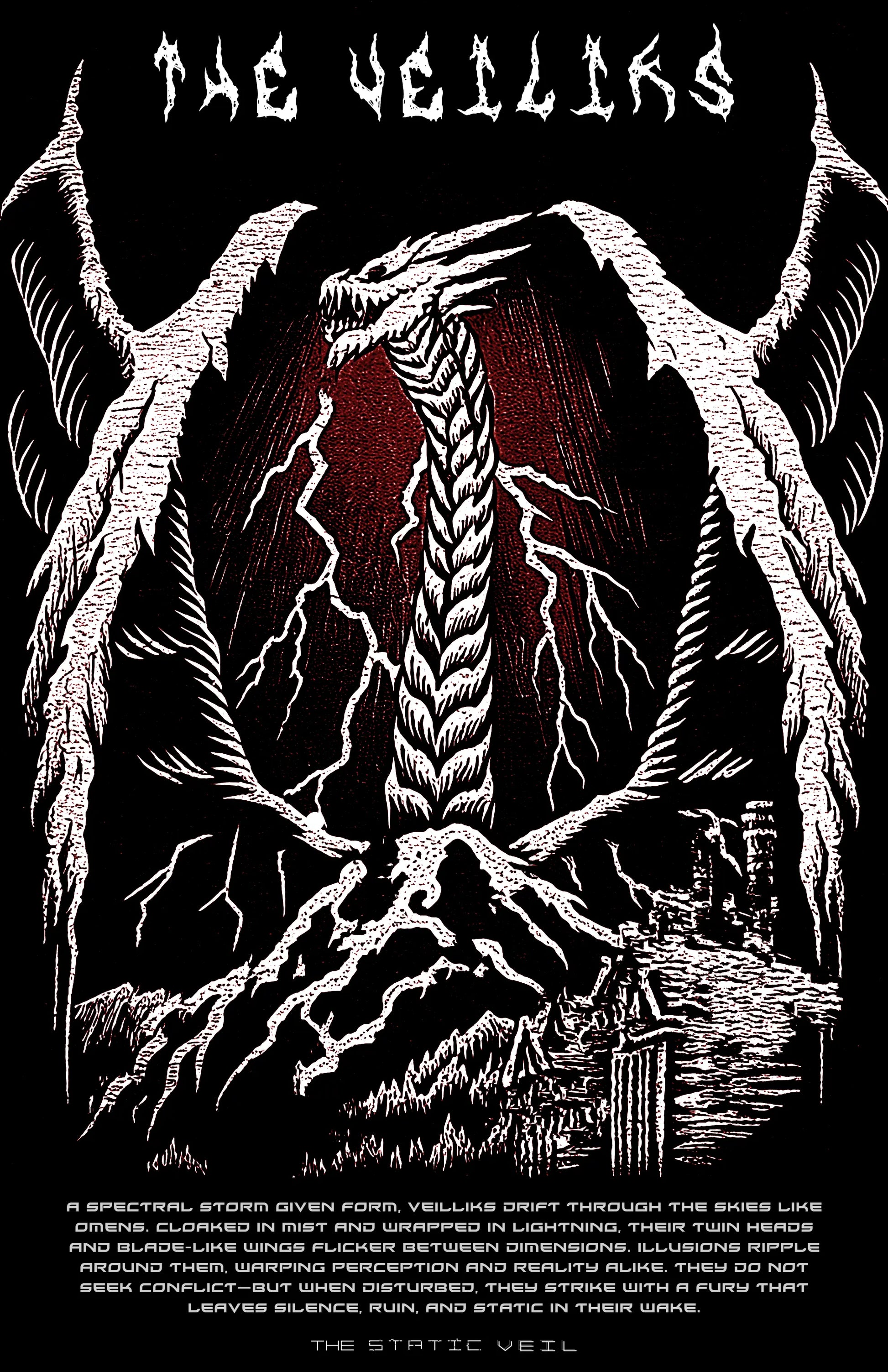 The Veiliks - The Static Veil Poster - The Static Veil