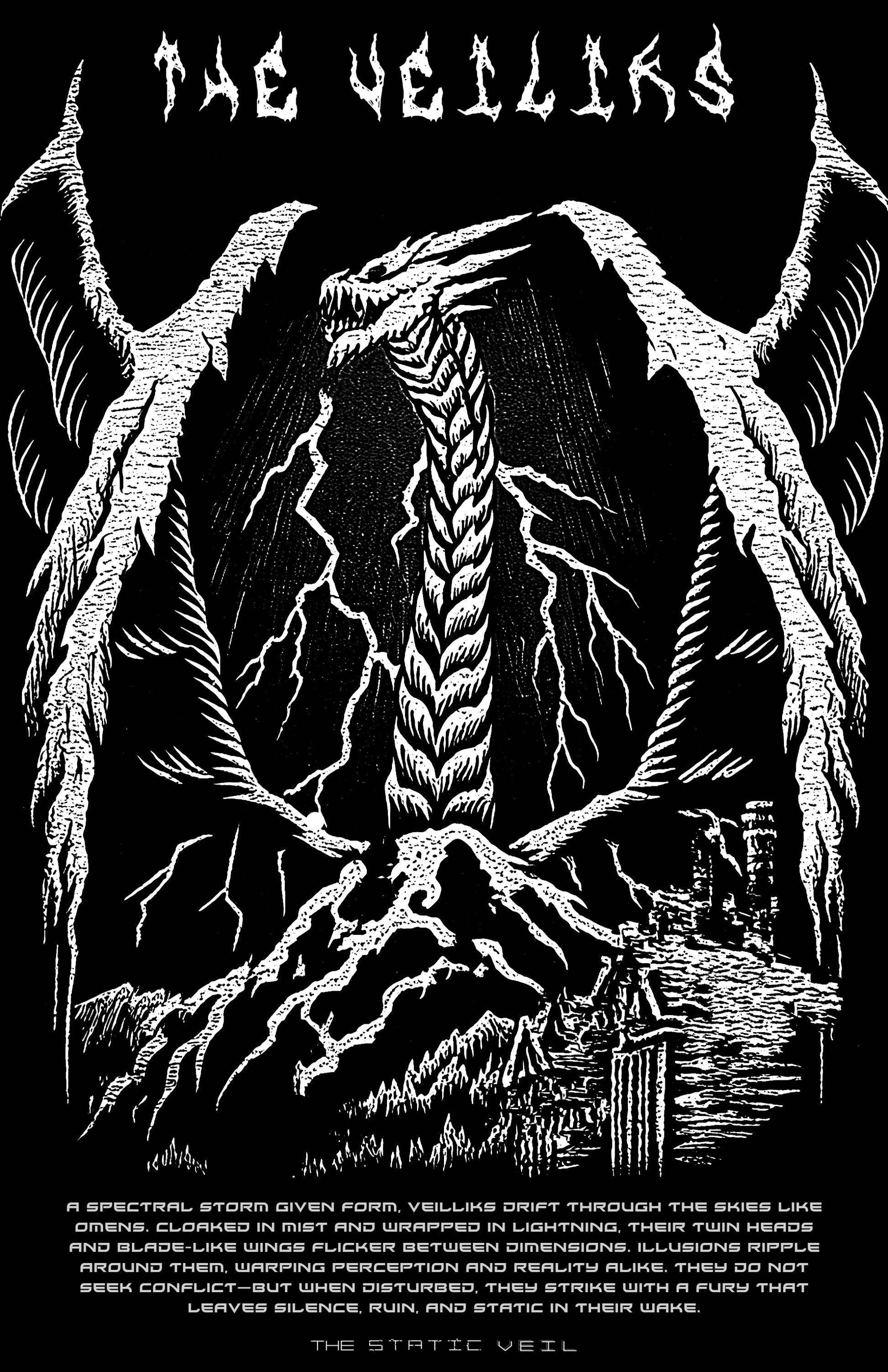 The Veiliks - The Static Veil Poster - The Static Veil